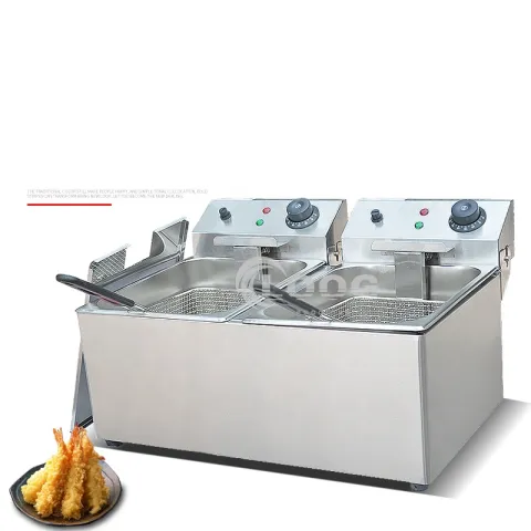 Commercial Deep Fryer Machine Electric Double Deep Fryer Oven Stainless Steel Donut Deep Fryer Machine