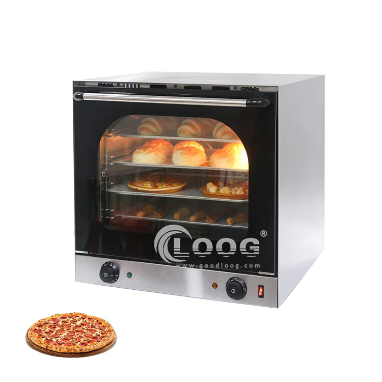 Forno elettrico economico da banco per ristorante con 4 vassoi, forno a convezione ad aria calda per cottura