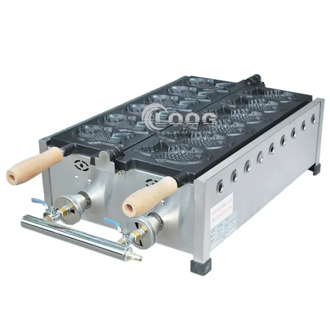 Factory Price 6 in 1 Ice Cream Fish Shape Waffle Machine Commercial Waffle Cone Machine Taiyaki Waffle Maker