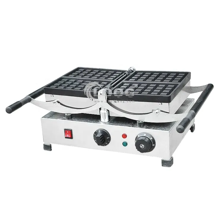 Nuova macchina professionale per snack, piastra per waffle quadrati 220 V, macchina per waffle portatile disponibile a magazzino
