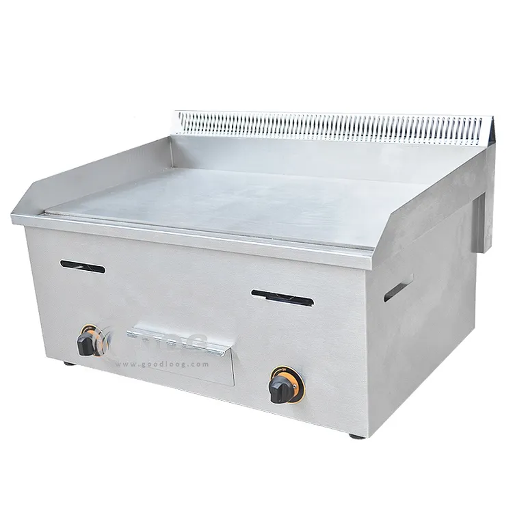 Plancha comercial de uso intensivo para hotel, restaurante y teppanyaki, máquina para asar carne, plancha comercial a gas para carne desmenuzada