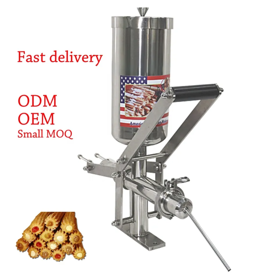 Commercial 304 Stainless Steel Spanish Churros Filler Maker Manual Cream Filling Machine Used for Sale