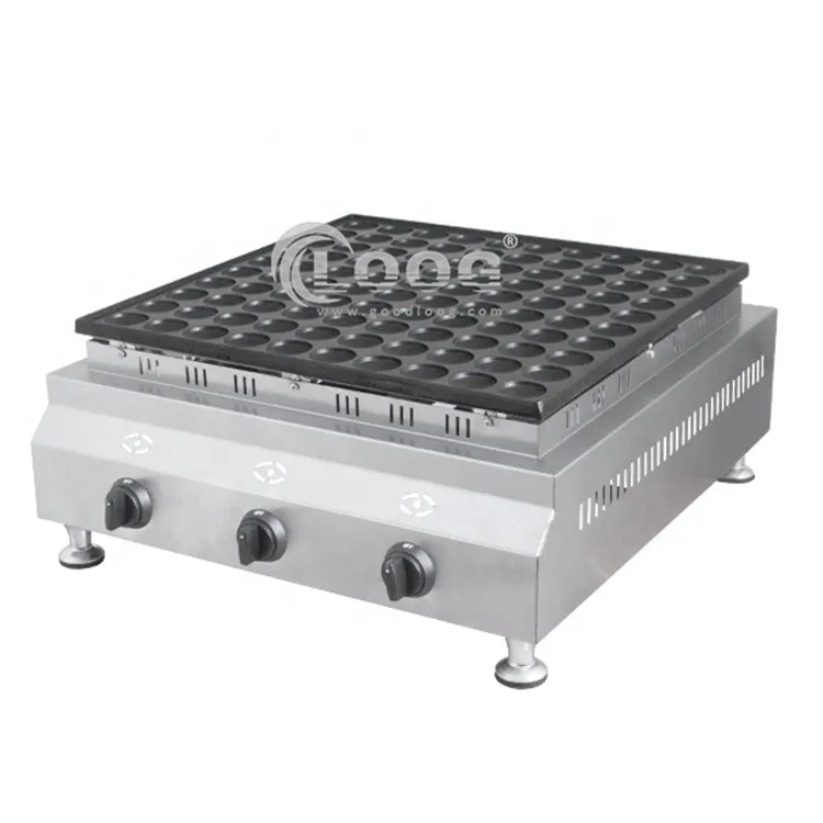 Goodloog poffertjesmaker commerciale olandese 100 fori, mini piastra per poffertjes a gas