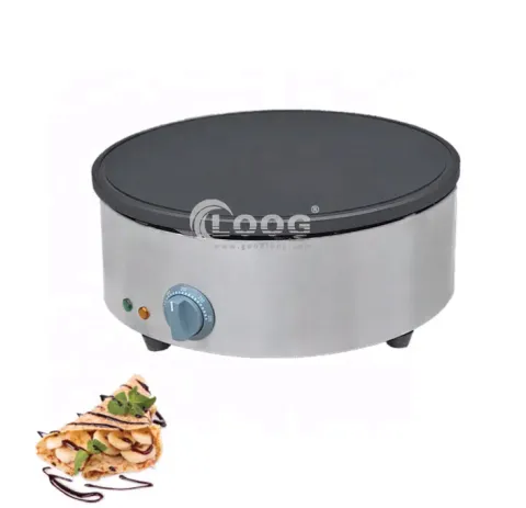 Goodloog 2200W Electric Crepe Making Machine Cast Iron Crepe Pancake Maker Stainless Steel Kitchen Equipment 220V Used for Sale