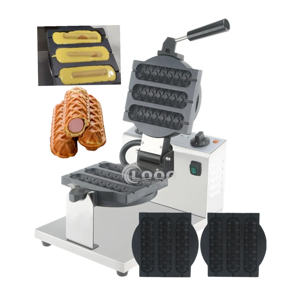 China Supplier Direct Price Commercial 110V 220V Electric Waffle Stick Maker Hot Dog Waffle Machine for Hotels and Commercial