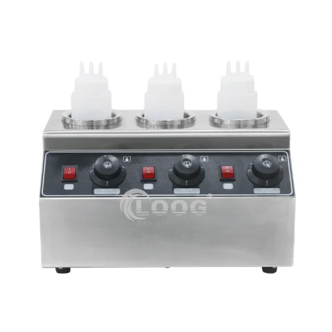 New Design Triple Unit  Commercial Cheese Bottle Machine Stainless Steel  Sauce Bottle  Warmer Hot Sale