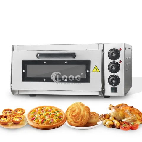 Single Deck Stone Base Commercial Pizza Making Machine Price Separately Controlled Thermostats Mini Pizza Oven Electric