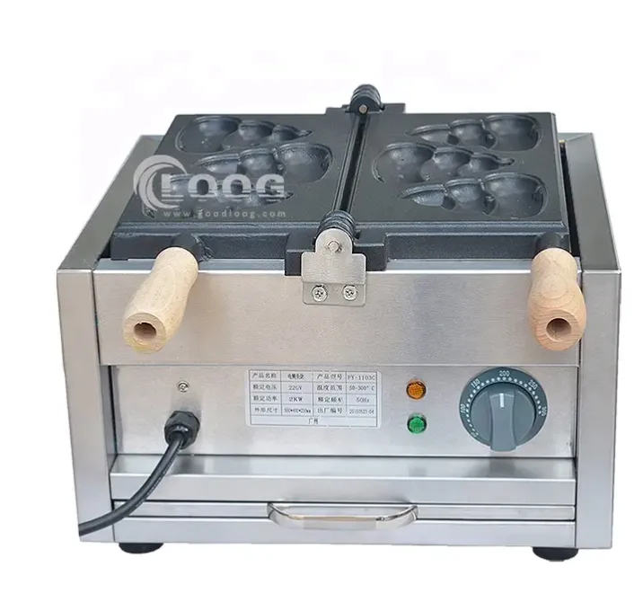 Waffliera elettrica coreana a forma di pupù, macchina per taiyaki a forma di pupù, macchina elettrica per waffle a forma di pupù
