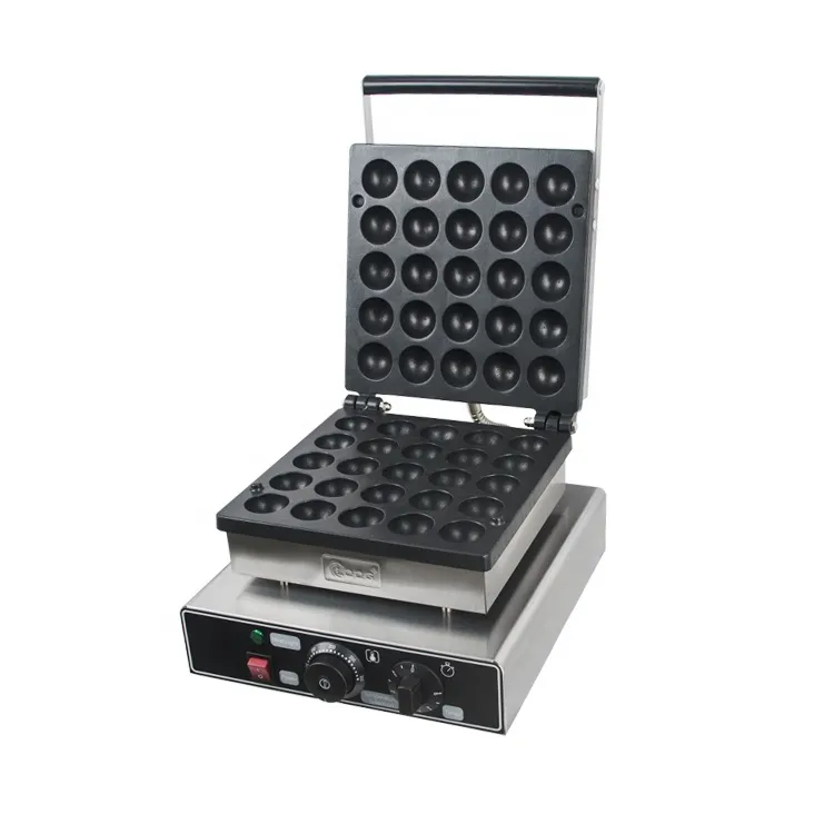 Macchina per waffle a pallina antiaderente da cucina facile da pulire, professionale per waffle belgi in vendita