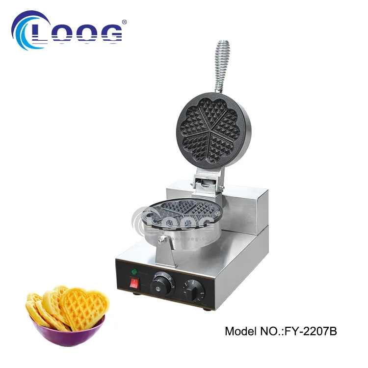 Máquina de gofres comercial de alta calidad para gofres en forma de corazón, waflera industrial