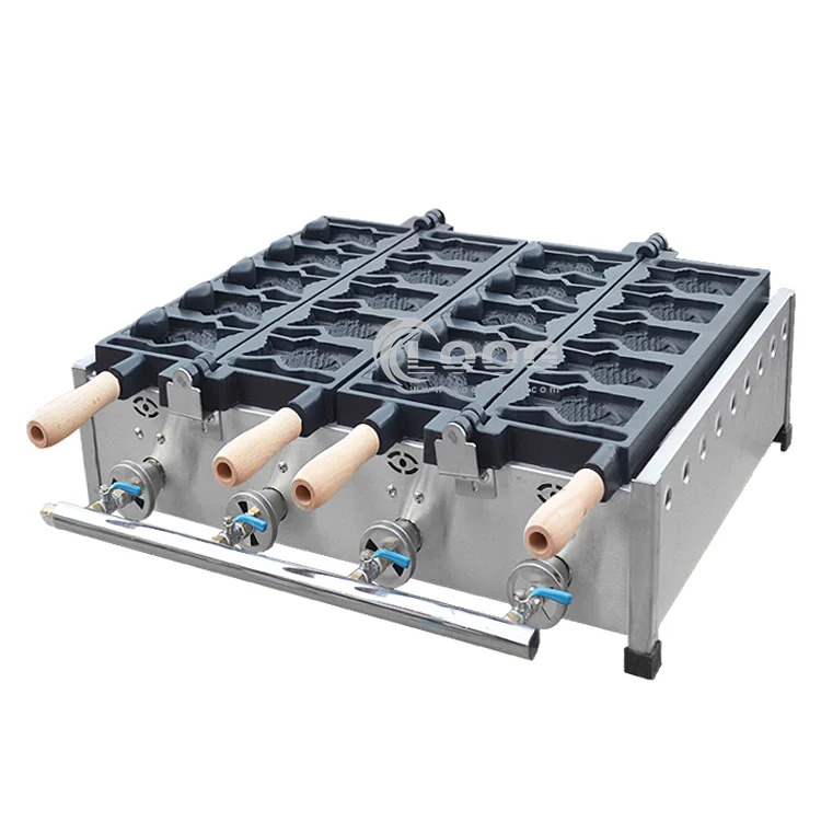 Factory Durable Aluminum Plate Taiyaki Ice Cream Cone Machine Fish Shaped Waffle Maker