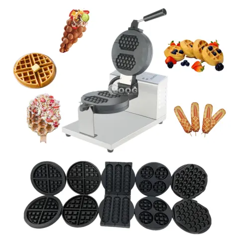Custom Waffle Maker Machine Price Professional Stainless Steel Kitchen Equipment Electric Honeycomb Shapes Waffle Machine