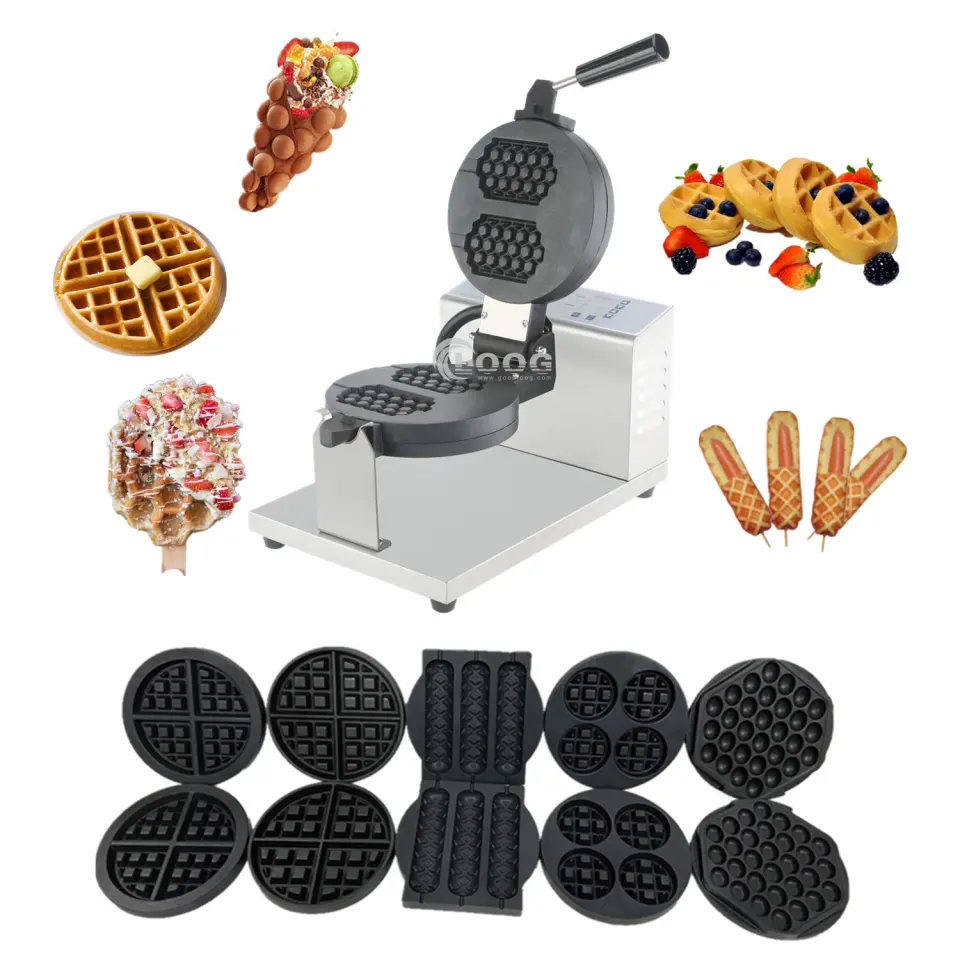 Prezzo Macchina per Waffle Personalizzata Professionale in Acciaio Inox Attrezzatura da Cucina Elettrica Macchina per Waffle a Forma di Nido d'Ape