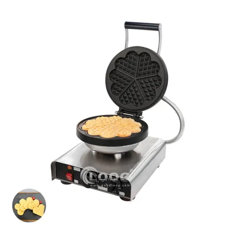 2025 Newest Commercial Belgian 5 Pcs Heart Shaped Waffle Maker Machine Electric Household Kitchen Equipment for Hotels on Sale