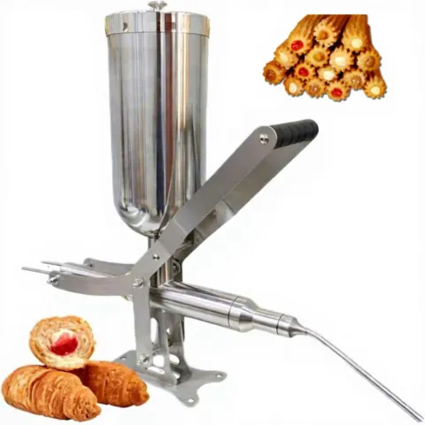Hot Sale Commercial Spanish Donuts Churros Filler 304 Stainless Steel 5L Manual Churros Filling Machine With 3 Nozzles
