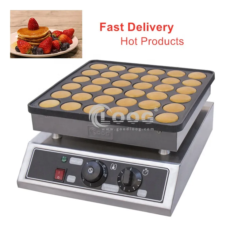 Piastra elettrica commerciale olandese per mini pancake, popolare, in alluminio antiaderente, attrezzatura per catering, piastra elettrica per poffertjes