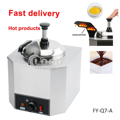 Catering Equipment Chocolate Topping Warmer Commercial Stainless Steel Sauce Warmer Dispenser