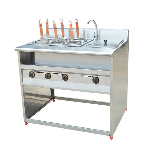 Cocina de fideos eléctrica para restaurante de acero inoxidable, hervidor de pasta a gas con 6 cestas para cocinar pasta, cocedora comercial de pasta