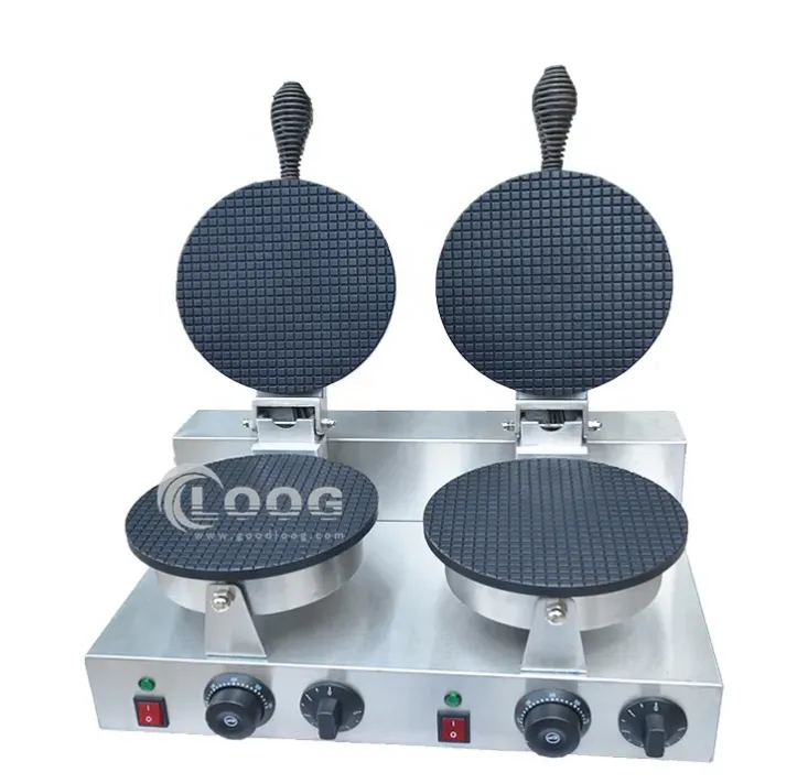 High Efficiency Double Plates Electric/ Gas Stove Egg Hong Kong Bubble Waffle Maker Stainless Steel Ice Cream Cone Maker Machine