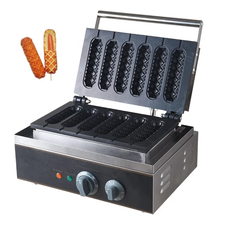 Attrezzatura per snack professionale per cialde a stecco 110 V 220 V, macchina per cialde a forma di hot dog con prezzo all'ingrosso diretto fabbrica