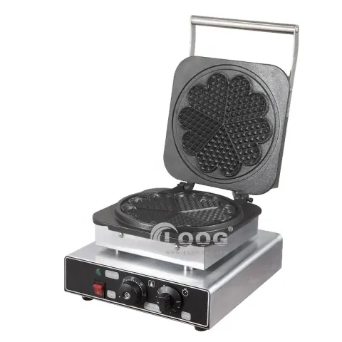 High Quality OEM Stainless Steel Heart Shaped Waffle Machine Best Commercial Waffle Maker for Hotel Use
