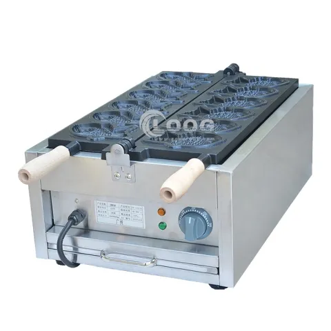 Commercial Stainless Steel Ice Cream Cone & Taiyaki Fish Shaped Cake Maker High Productivity 220V Electric Used Condition
