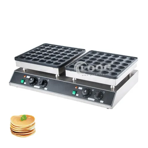 Professional Kitchen Equipment Suppliers Poffertjes Grill Electric Mini Dutch Pancake Maker Machine with 72Holes