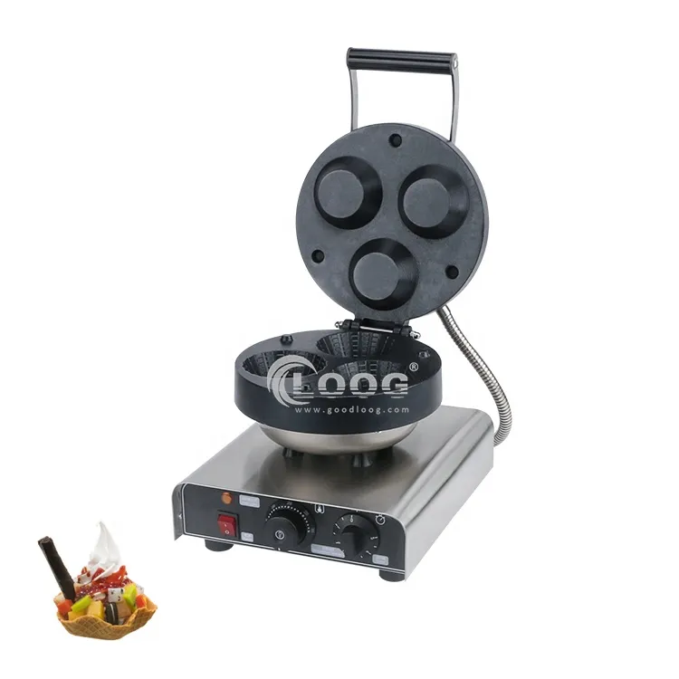 Hotel Catering Equipment Wholesale Price Ice Cream Waffle Cone Maker Machine Electric Bowl Waffle Maker