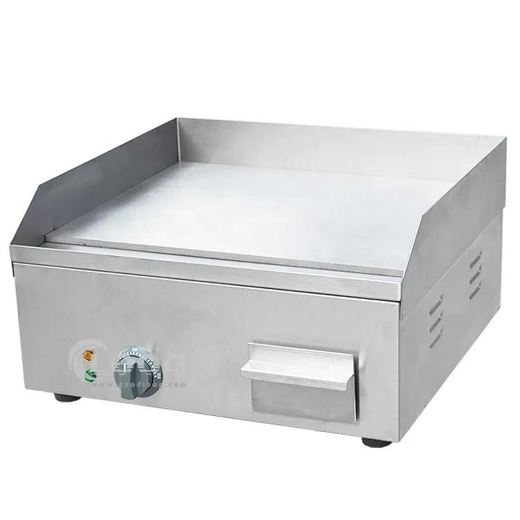 High Efficient Kitchen Equipment BBQ Griddle Electric Cast Iron Hot Plate Commercial Contact Grill