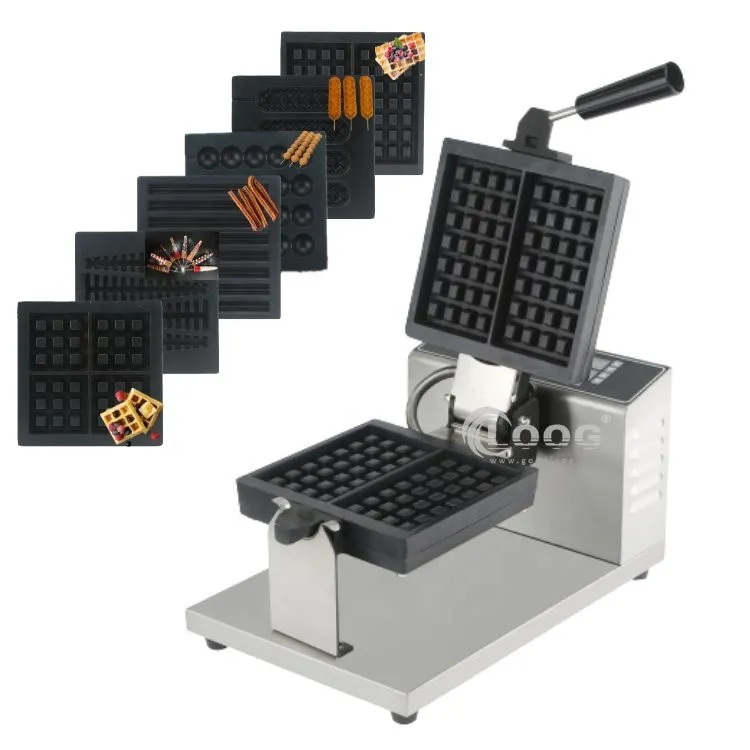 Macchina professionale per waffle digitale all'ingrosso da fabbrica con piastre rimovibili
