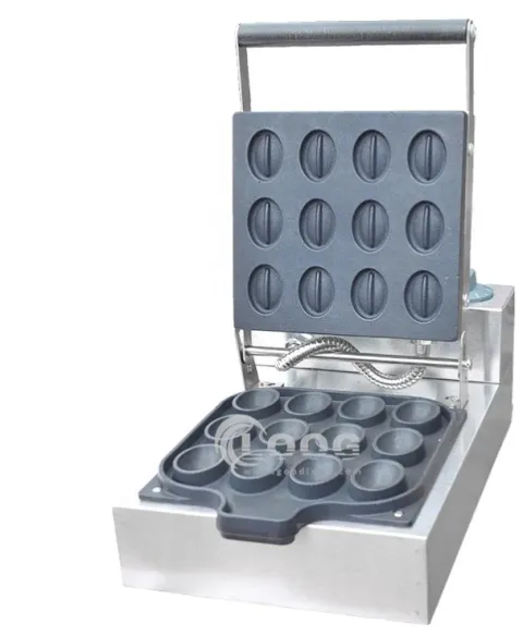 Commercial Mini Coffee Bean Waffle Maker Shaped Waffle Making Machine