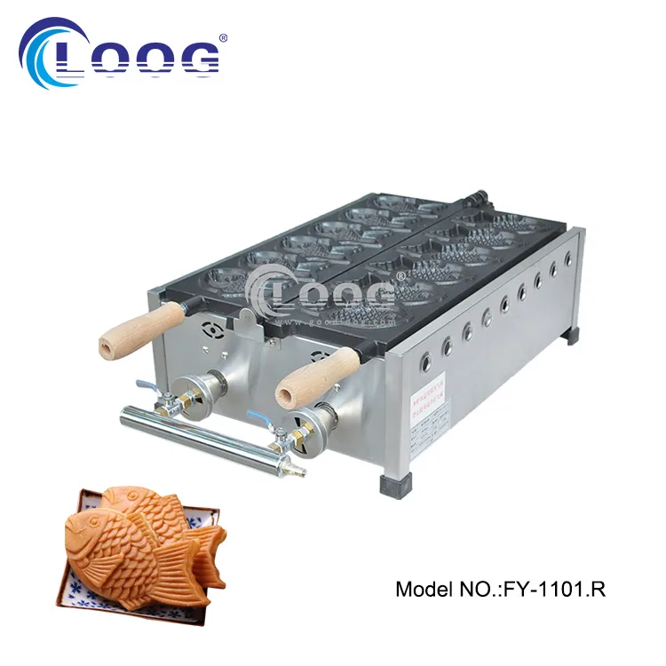 Best Professional Gas Taiyaki Maker Taiyaki Waffle Iron FY-1101.R for Sale WIth  CE