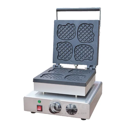 Stainless Steel Commercial Electric Animal Shaped Waffle Maker Hello Kitty Shape Waffle Maker Machine Mini Animals
