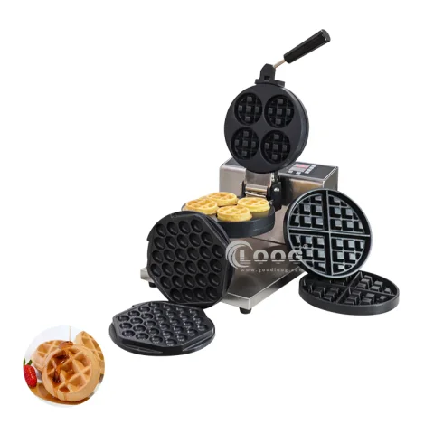 Professional 4-Slice Nonstick Mini Belgian Waffle Maker Electric Commercial Kitchen Equipment for Hotel Household Use Factory
