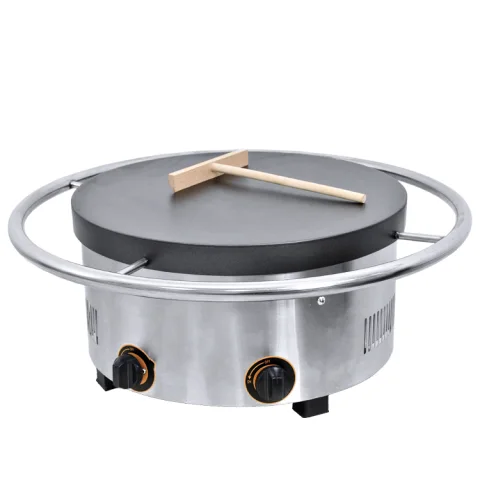 Commercial Restaurant Kitchen Equipment Stainless Steel LPG Gas Crepe Maker Rotating Crepe Machine for Sale