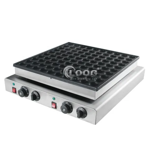 Oferta 100 Agujeros Máquina Eléctrica para Poffertjes Comercial para Panqueques Holandeses