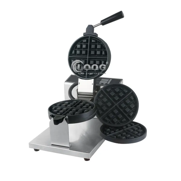 Fornitori di macchine professionali digitali per waffle con piastre rimovibili, piastra per waffle belga