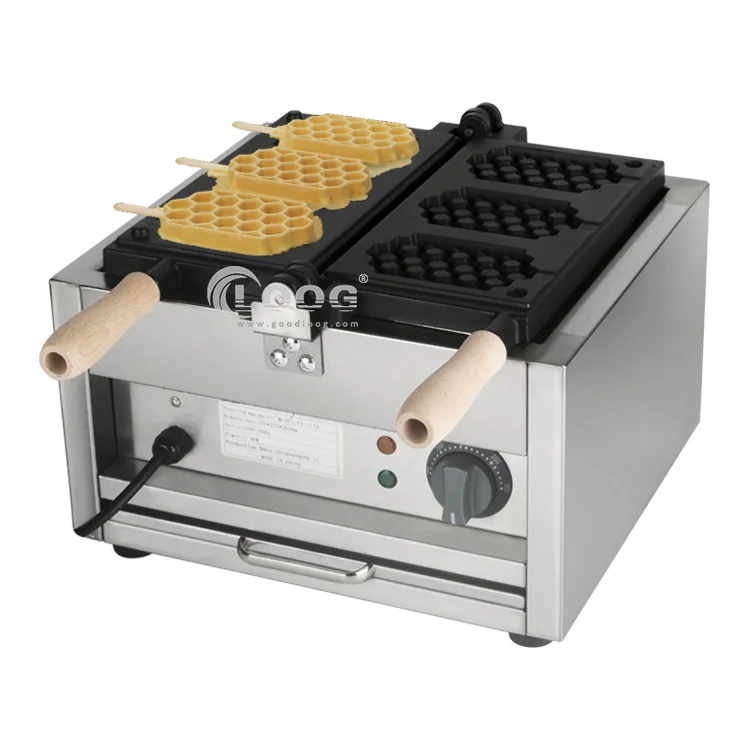 Macchine per Fast Food Professionali 110 V e 220 V per Waffle a Bastoncino, Piastra per Waffle a Nido d'Ape
