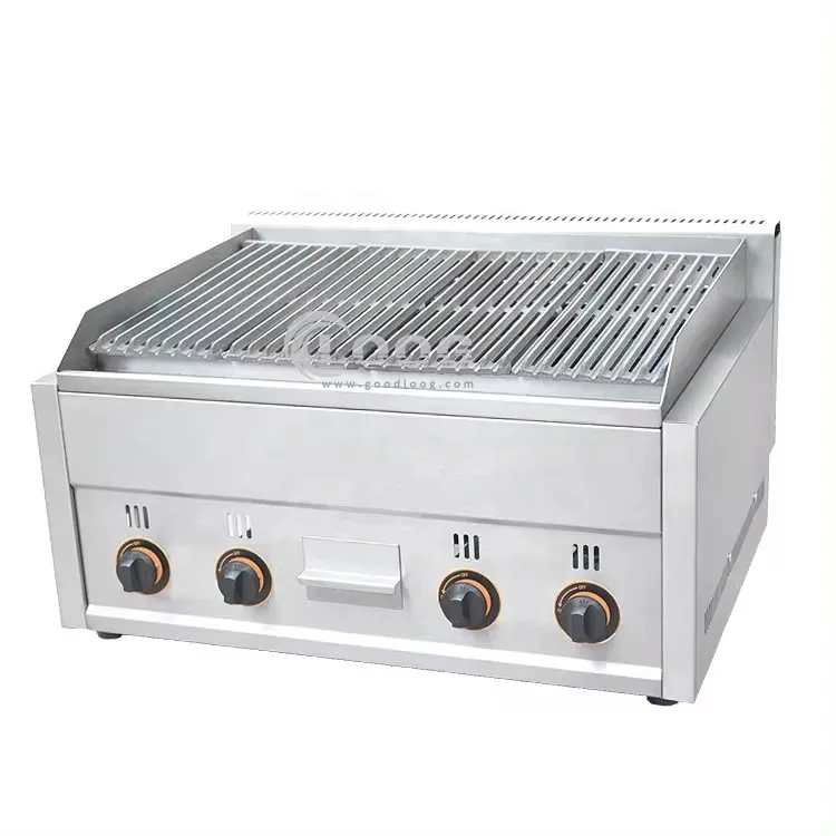 Commercial Lava Stone Grill Stainless Steel Gas Type lava Rock Bbq Grill for Sale
