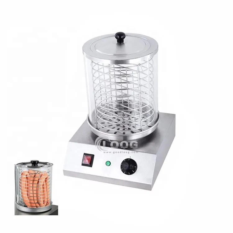 Prezzo di fabbrica all'ingrosso scaldasalsicce elettrico per hot dog con vapore professionale macchina per hot dog in vendita