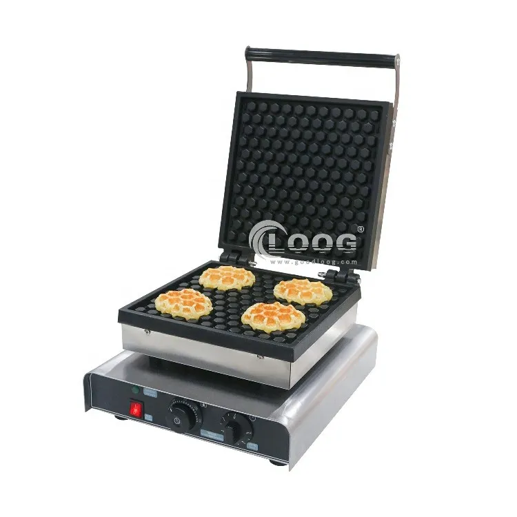 Macchina professionale per waffle antiaderente con cialda a nido d'ape, mini cuocitore elettrico per waffle per hotel e attrezzatura per snack da esterno