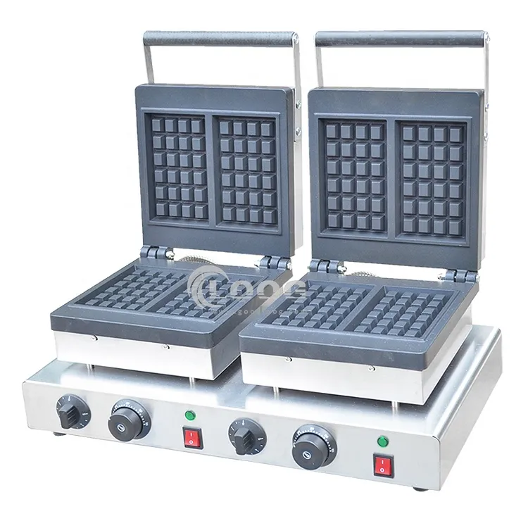 Commercial Electric Belgian Waffle Making Machine Double Waffle Maker for Restaurant Use