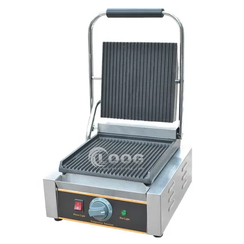 Commercial Catering Equipment Stainless Steel Contact Grill Electric Panini Press Griddle for Sale