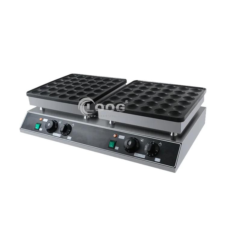 Macchina elettrica per poffertjes Guangzhou con 72 fori in acciaio inox per snack