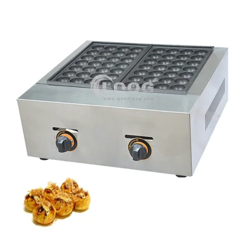 Gas Type 2800Pa Fish Ball Takoyaki Cooker Cast Iron Takoyaki Pan LPG Takoyaki Machine Gas for Sale