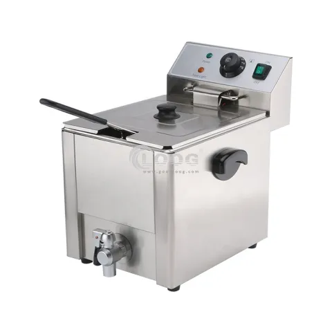 Goodloog New Design Single Tank Frying Machine Commercial Electric 8L Deep Fryer
