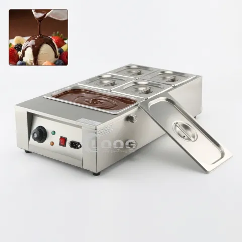 1kw Electric Chocolate Melting Pot Machine 5 Tanks Electric Chocolate Heater Commercial Chocolate Melter For Bakeries Cafes
