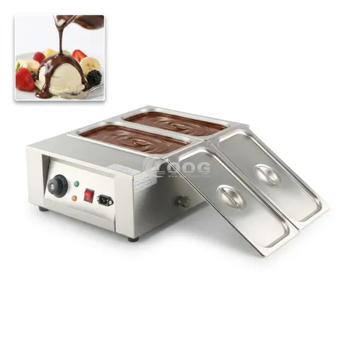 2 Tanks Commercial Chocolate Melter Machine 1000w Professional Electric Food Warmer For Milk/cream/soup Melting And Heating