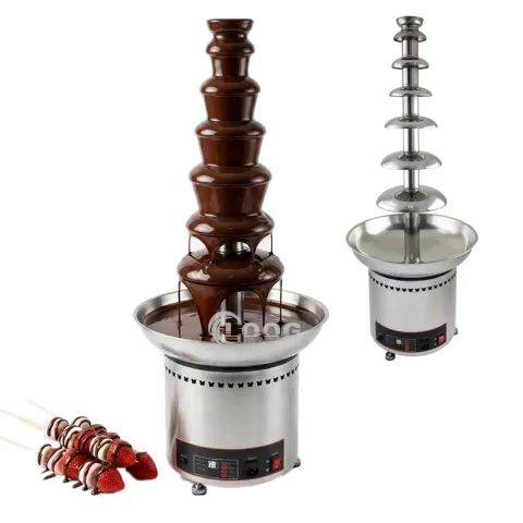 Digital Electric Chocolate Fountain Manufacturer 7-tier Commercial Chocolate Heated Meting Fountain Machine For Events,Hotel