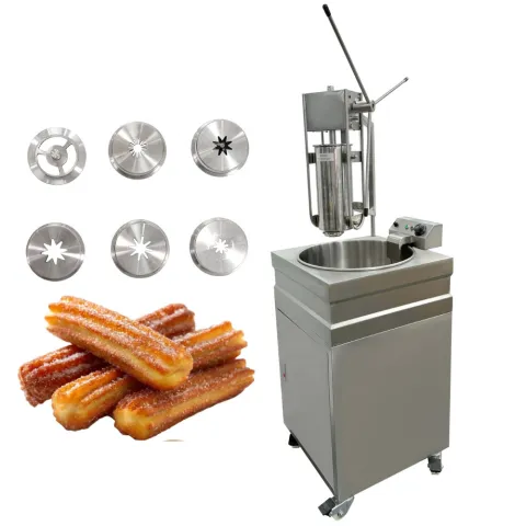 Manual Churro Machine with Integrated Fryer Cabinet 5L Commercial Churro Machine